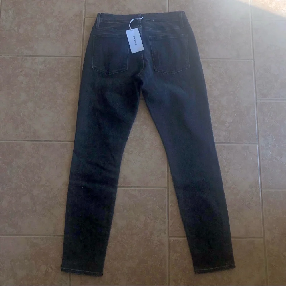 FRAME le Garçon Jeans Pembroke Gray Black size 26 NWT - Picture 3 of 6